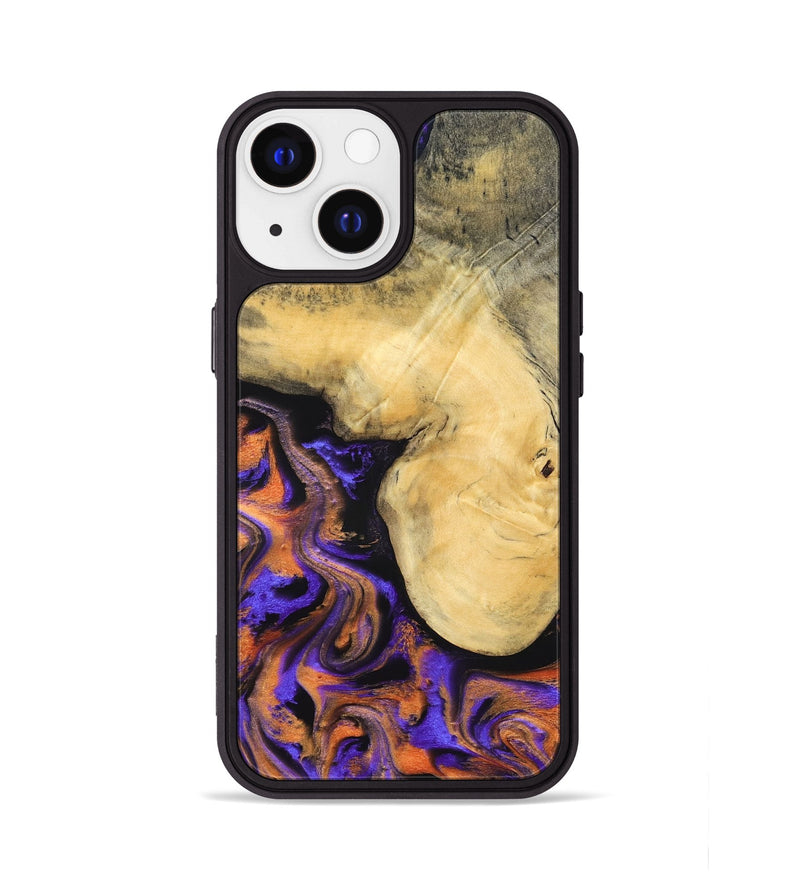 iPhone 13 Wood Phone Case - Ocean (Purple, 832372)