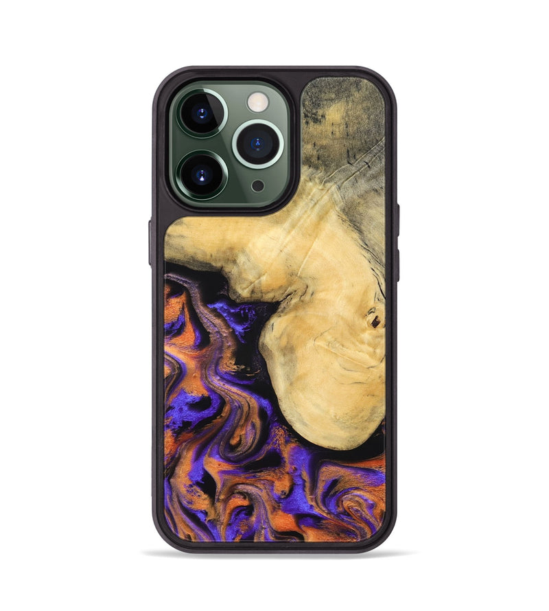 iPhone 13 Pro Wood Phone Case - Ocean (Purple, 832372)
