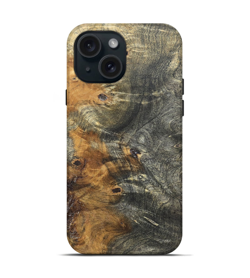 iPhone 15 Wood Live Edge Phone Case - Cordie (Solid Wood, 832411)