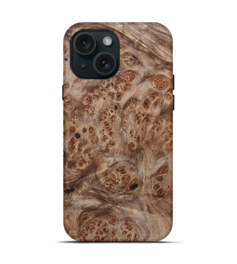 iPhone 15 Wood Live Edge Phone Case - Jessica (Solid Wood, 832418)