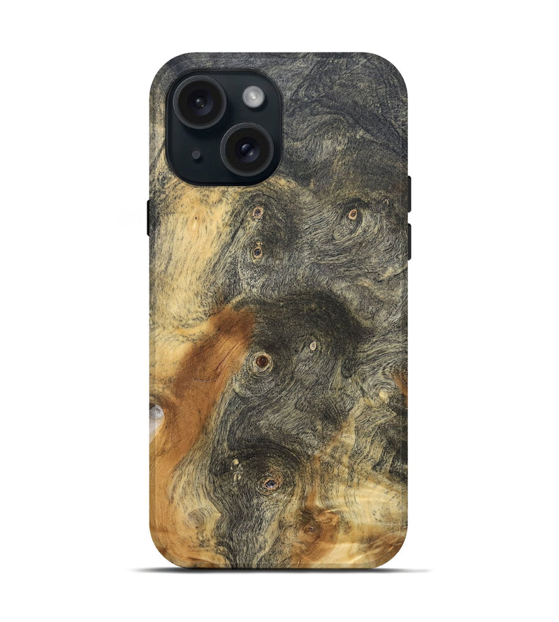 iPhone 15 Wood Live Edge Phone Case - Chelsi (Solid Wood, 832422)