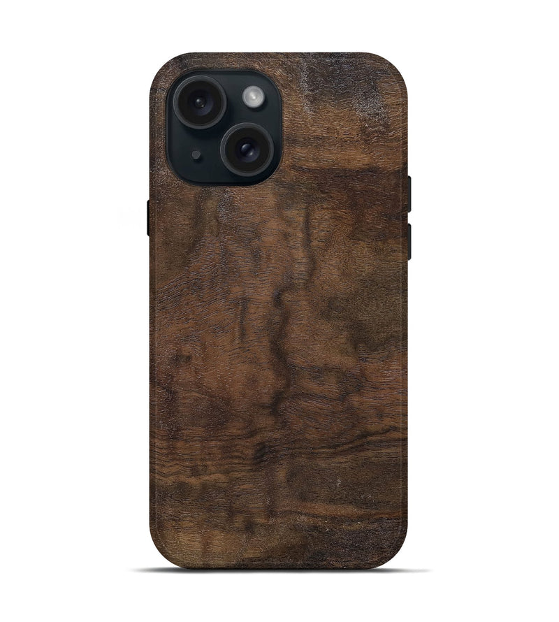 iPhone 15 Wood Live Edge Phone Case - Mathew (Solid Wood, 832424)