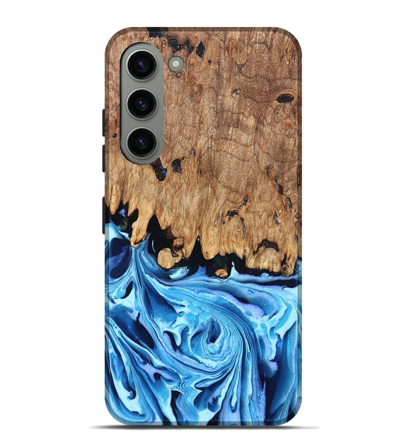 Galaxy S23 Plus Wood Live Edge Phone Case - Corey (Blue, 832664)