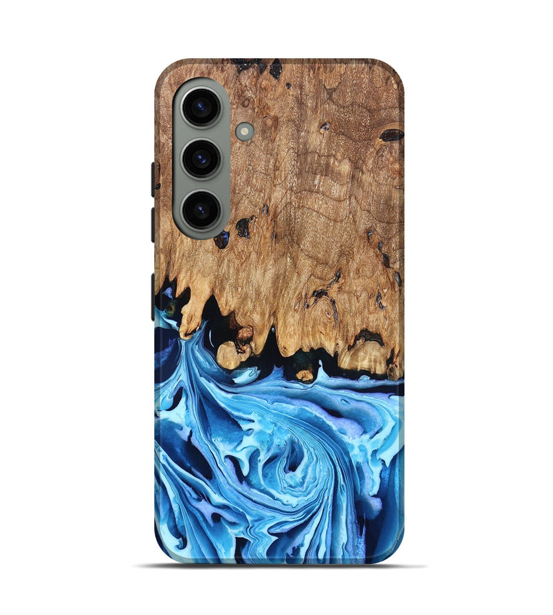 Galaxy S24 Wood Live Edge Phone Case - Corey (Blue, 832664)