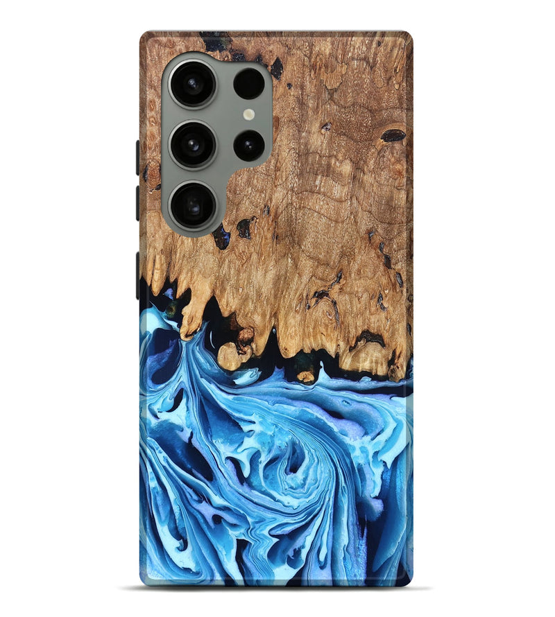 Galaxy S24 Ultra Wood Live Edge Phone Case - Corey (Blue, 832664)