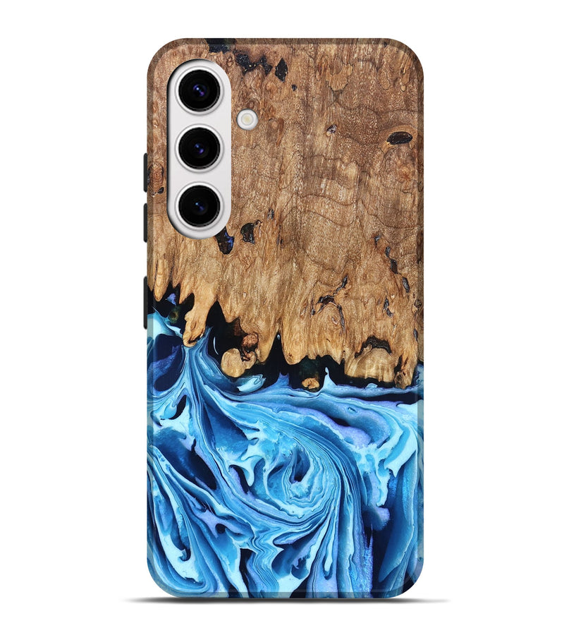 Galaxy S25 Plus Wood Live Edge Phone Case - Corey (Blue, 832664)