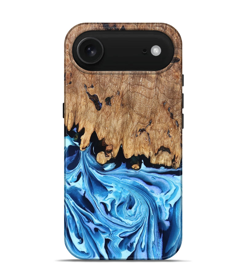 iPhone 17 Air Wood Live Edge Phone Case - Corey (Blue, 832664)