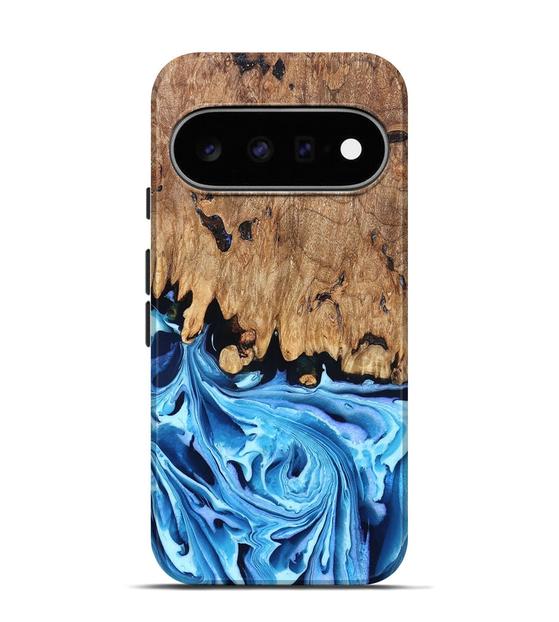 Pixel 11 Pro Wood Live Edge Phone Case - Corey (Blue, 832664)