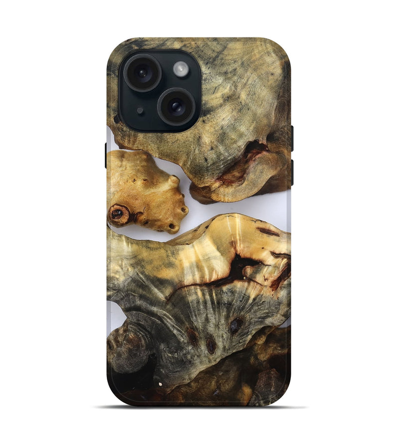 iPhone 15 Wood Live Edge Phone Case - Kaylen (Clear, 832665)