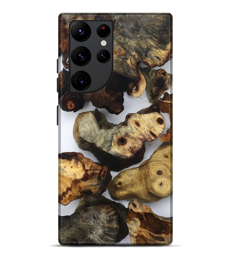 Galaxy S22 Ultra Wood Live Edge Phone Case - Ruby (Clear, 832666)