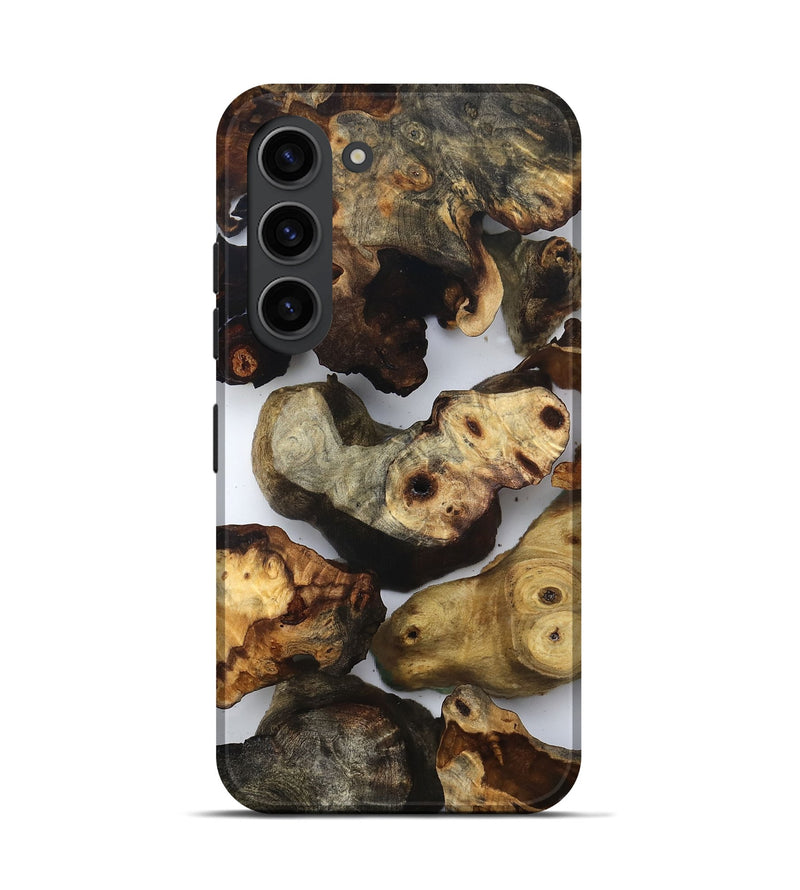 Galaxy S23 Wood Live Edge Phone Case - Ruby (Clear, 832666)