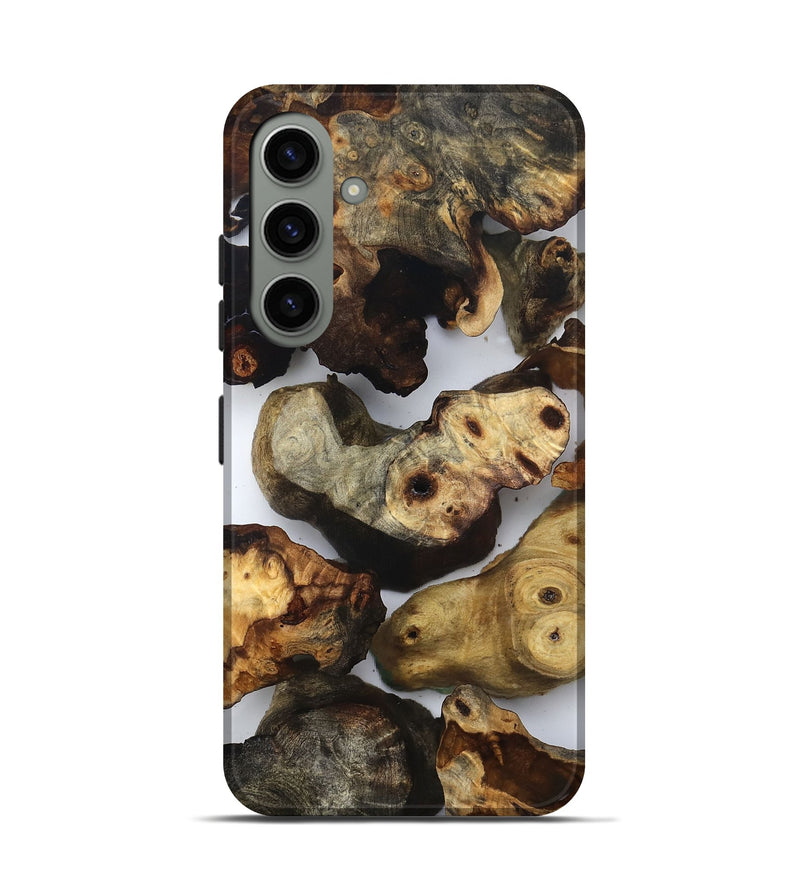 Galaxy S24 Wood Live Edge Phone Case - Ruby (Clear, 832666)