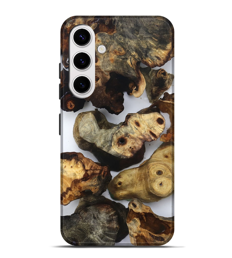 Galaxy S25 Plus Wood Live Edge Phone Case - Ruby (Clear, 832666)
