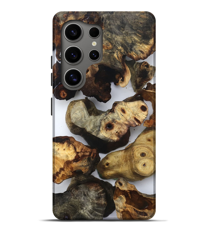 Galaxy S25 Ultra Wood Live Edge Phone Case - Ruby (Clear, 832666)