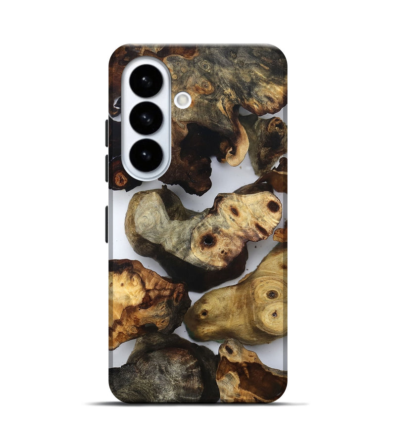 Galaxy S26 Wood Live Edge Phone Case - Ruby (Clear, 832666)