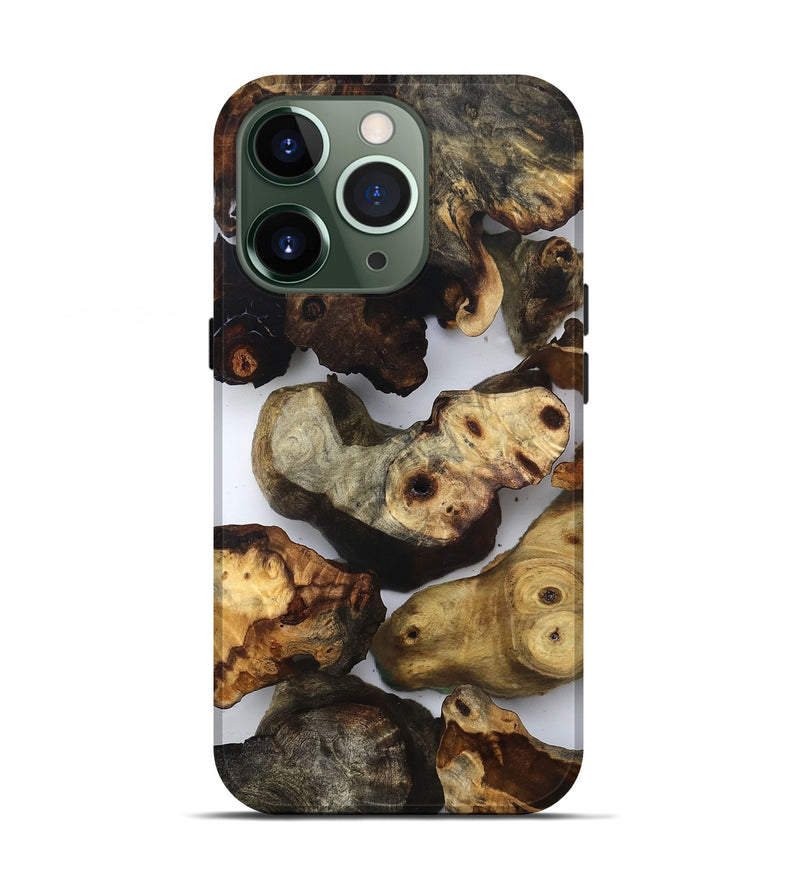 iPhone 13 Pro Wood Live Edge Phone Case - Ruby (Clear, 832666)