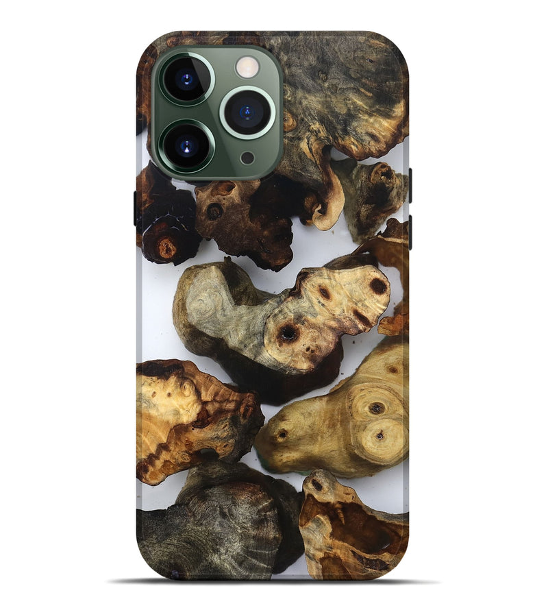 iPhone 13 Pro Max Wood Live Edge Phone Case - Ruby (Clear, 832666)