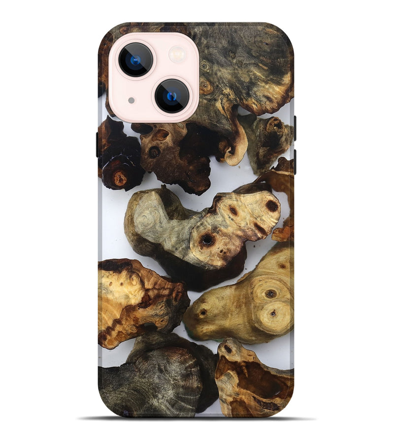 iPhone 14 Plus Wood Live Edge Phone Case - Ruby (Clear, 832666)