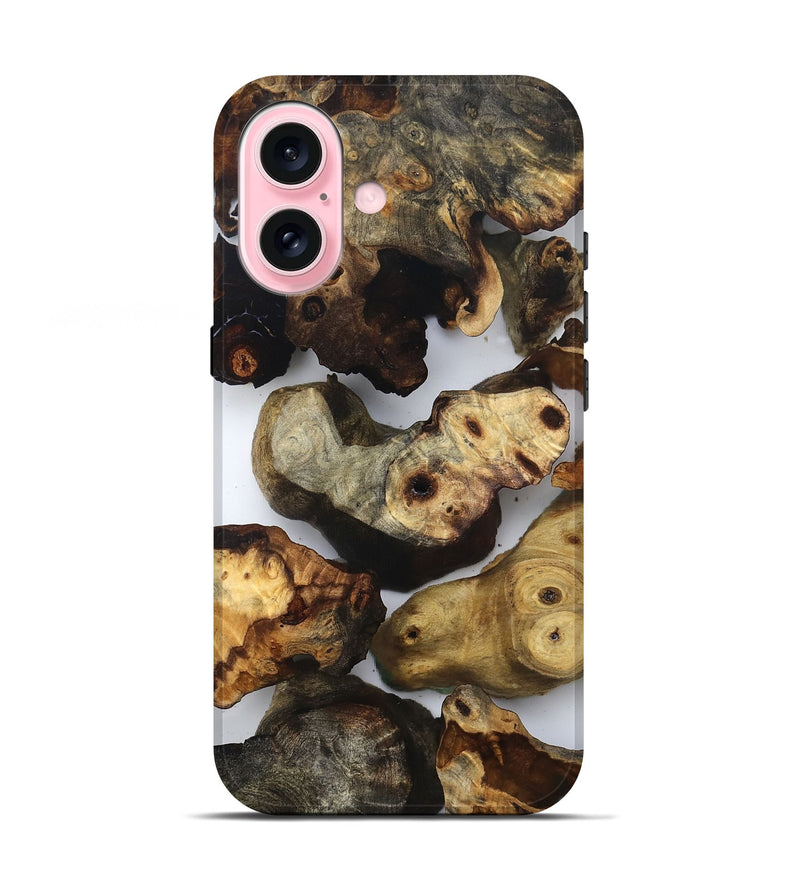 iPhone 17 Wood Live Edge Phone Case - Ruby (Clear, 832666)
