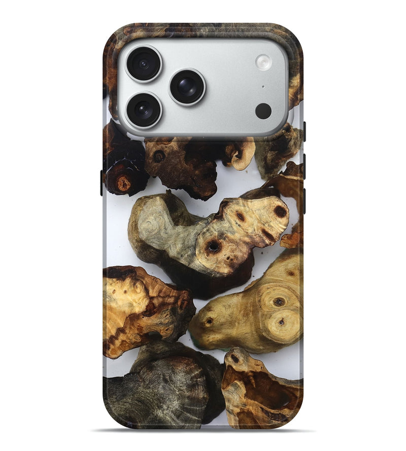 iPhone 18 Pro Max Wood Live Edge Phone Case - Ruby (Clear, 832666)