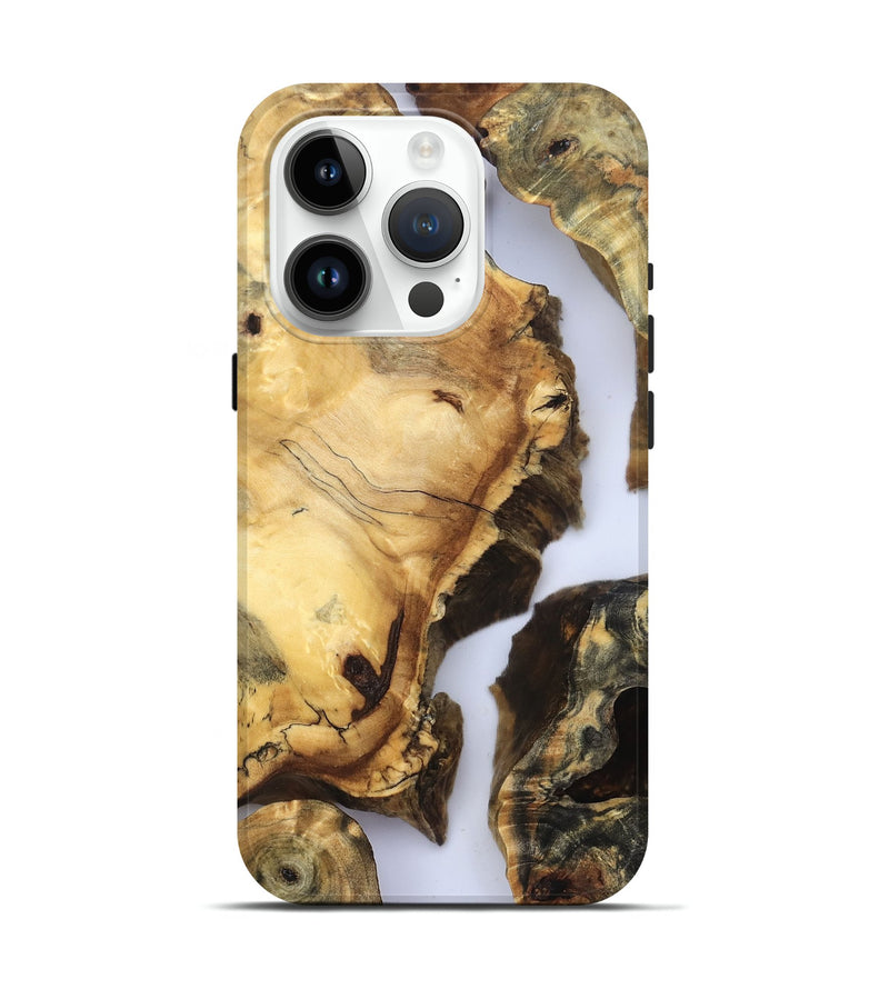 iPhone 15 Pro Wood Live Edge Phone Case - Janene (Clear, 832668)