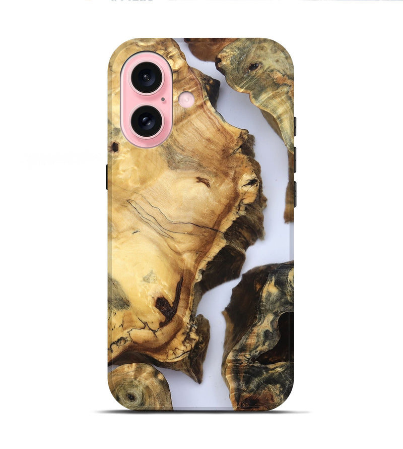 iPhone 16 Wood Live Edge Phone Case - Janene (Clear, 832668)