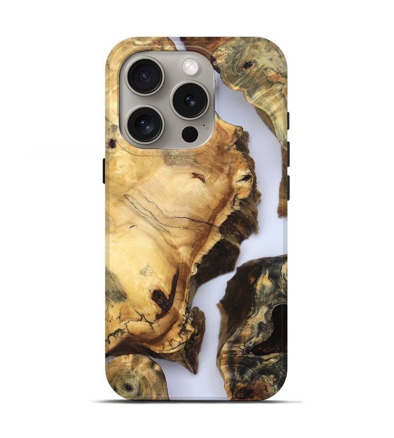 iPhone 16 Pro Wood Live Edge Phone Case - Janene (Clear, 832668)