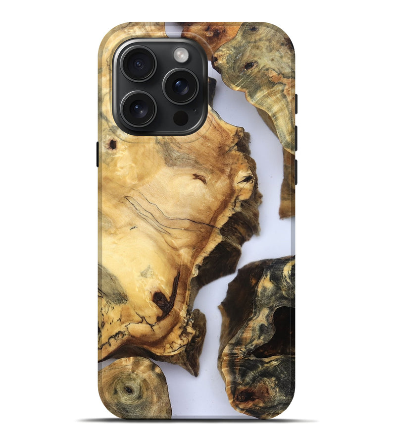 iPhone 16 Pro Max Wood Live Edge Phone Case - Janene (Clear, 832668)