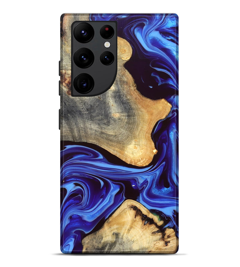 Galaxy S22 Ultra Wood Live Edge Phone Case - Alisson (Blue, 832669)