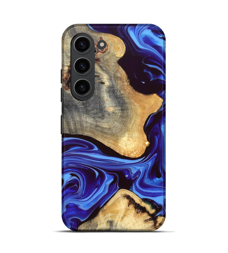 Galaxy S23 Wood Live Edge Phone Case - Alisson (Blue, 832669)