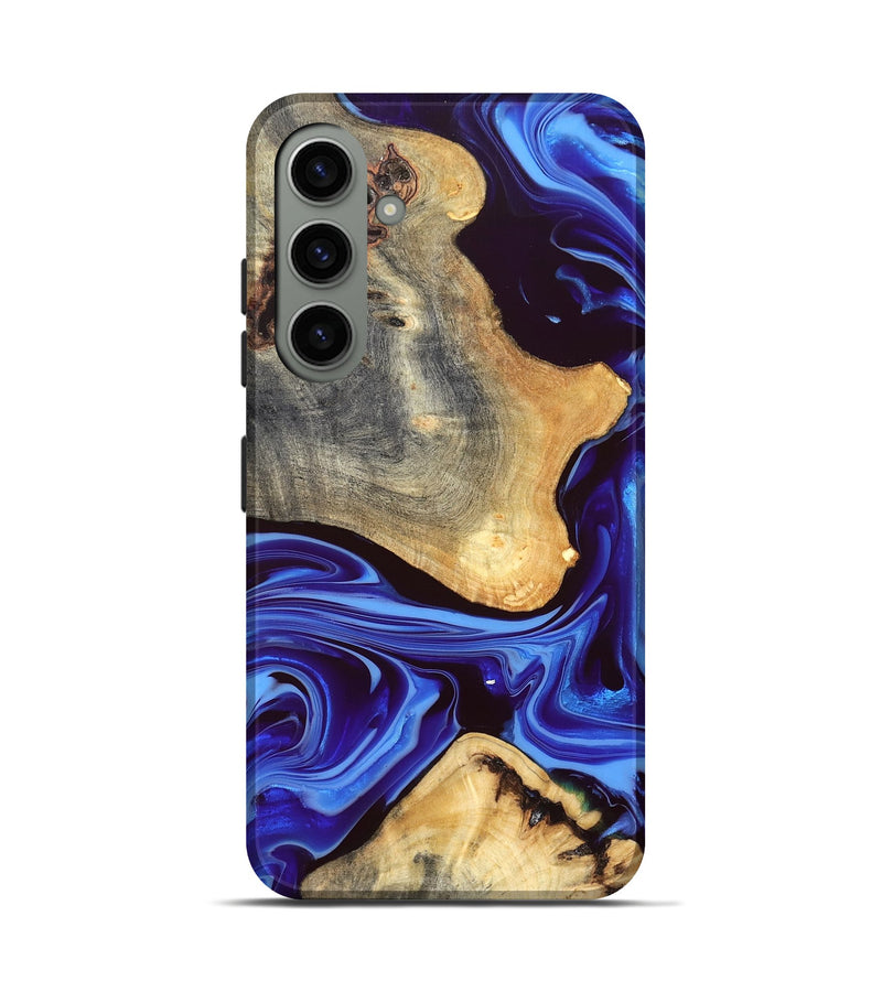Galaxy S24 Wood Live Edge Phone Case - Alisson (Blue, 832669)