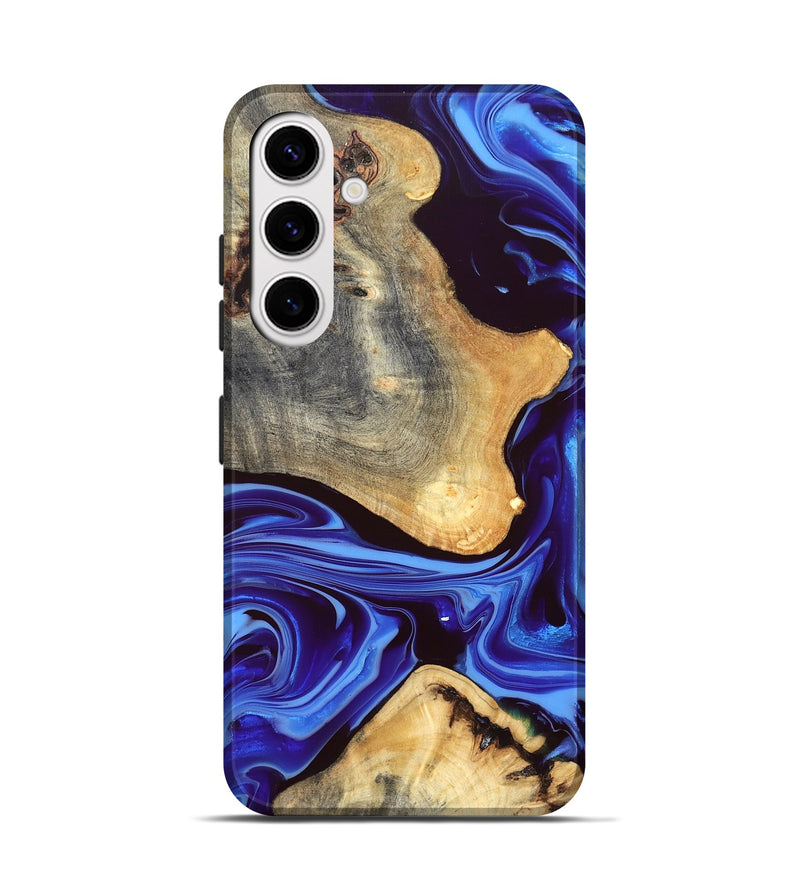 Galaxy S25 Wood Live Edge Phone Case - Alisson (Blue, 832669)