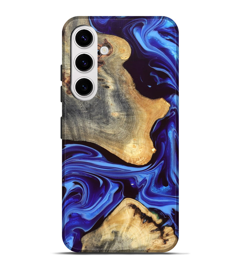 Galaxy S25 Plus Wood Live Edge Phone Case - Alisson (Blue, 832669)