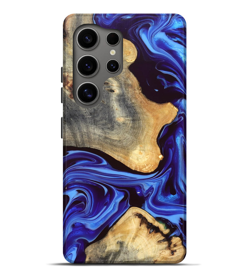 Galaxy S25 Ultra Wood Live Edge Phone Case - Alisson (Blue, 832669)