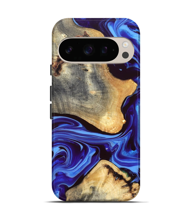 Pixel 10 Wood Live Edge Phone Case - Alisson (Blue, 832669)