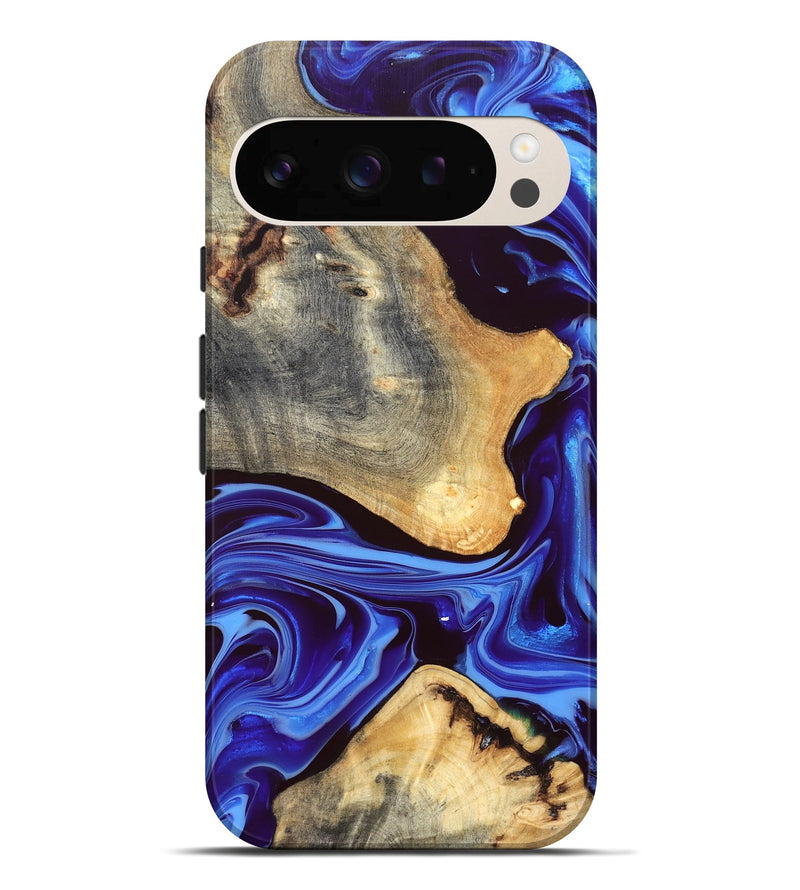 Pixel 10 Pro XL Wood Live Edge Phone Case - Alisson (Blue, 832669)