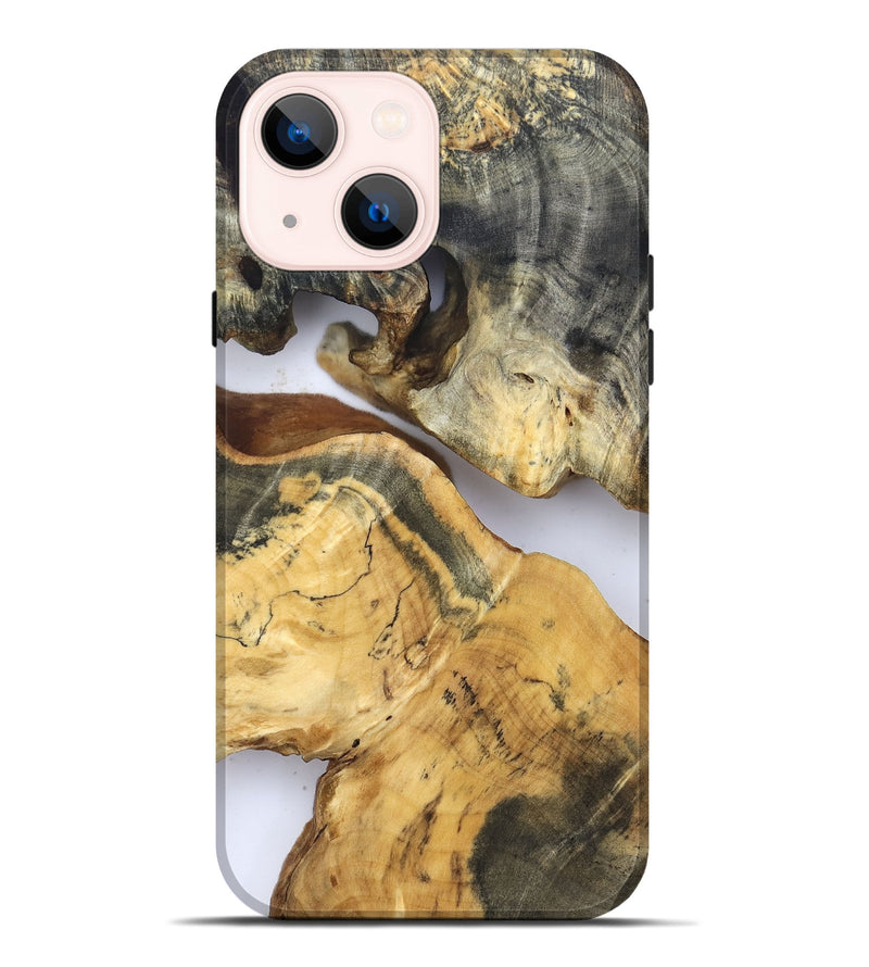 iPhone 14 Plus Wood Live Edge Phone Case - Rihanna (Clear, 832671)
