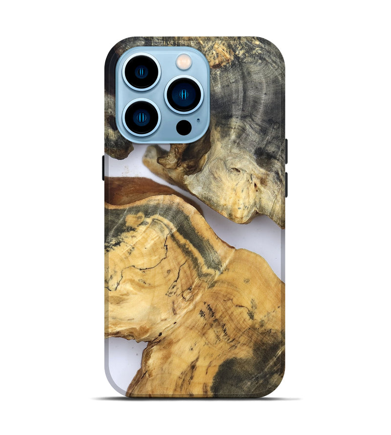 iPhone 14 Pro Wood Live Edge Phone Case - Rihanna (Clear, 832671)