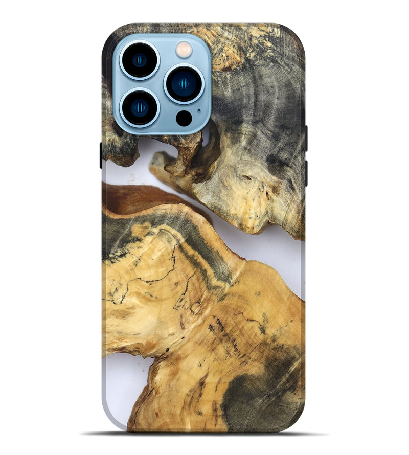 iPhone 14 Pro Max Wood Live Edge Phone Case - Rihanna (Clear, 832671)