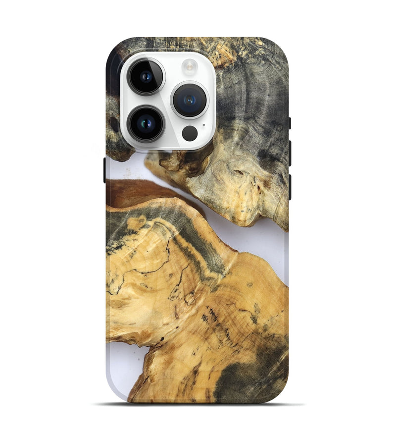 iPhone 15 Pro Wood Live Edge Phone Case - Rihanna (Clear, 832671)