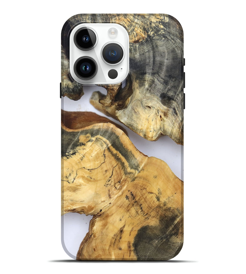 iPhone 15 Pro Max Wood Live Edge Phone Case - Rihanna (Clear, 832671)