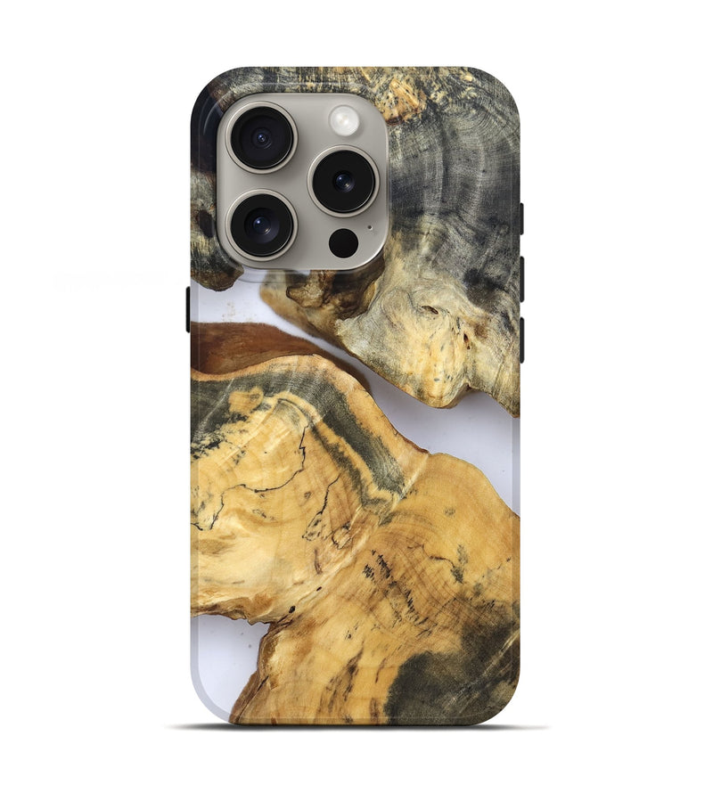 iPhone 16 Pro Wood Live Edge Phone Case - Rihanna (Clear, 832671)