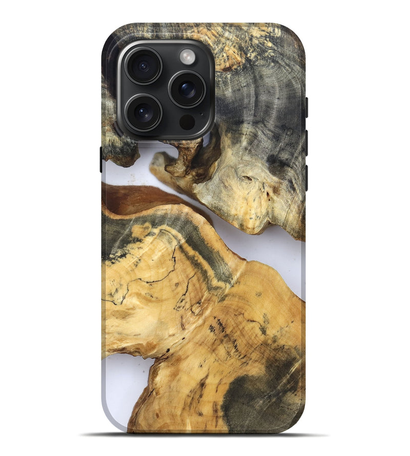 iPhone 16 Pro Max Wood Live Edge Phone Case - Rihanna (Clear, 832671)