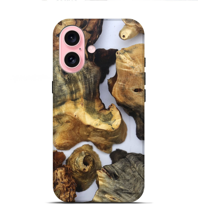 iPhone 16 Wood Live Edge Phone Case - Lucie (Clear, 832673)