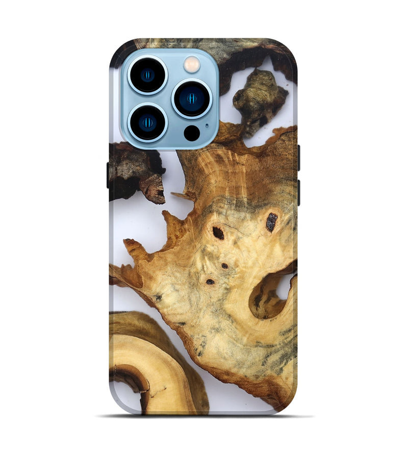 iPhone 14 Pro Wood Live Edge Phone Case - Thelma (Clear, 832674)