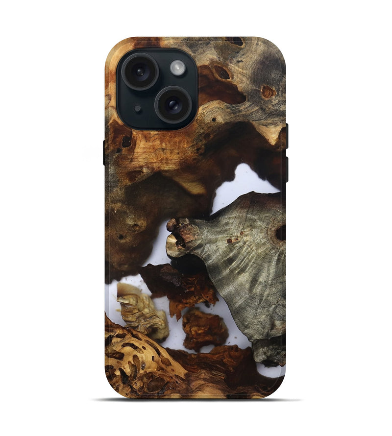 iPhone 15 Wood Live Edge Phone Case - Ensley (Clear, 832675)