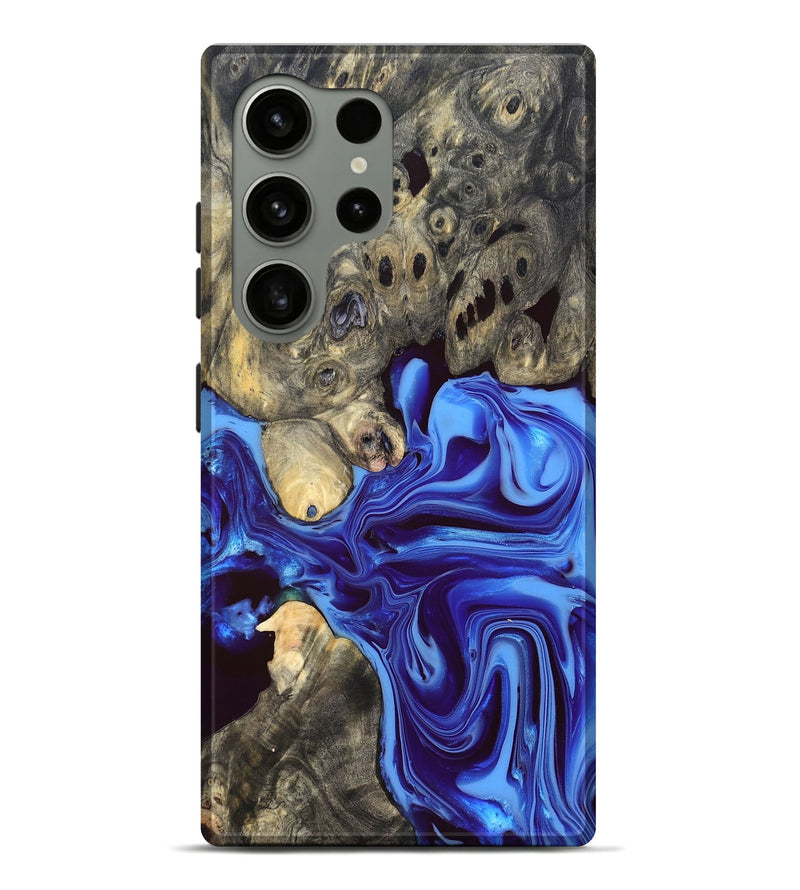 Galaxy S24 Ultra Wood Live Edge Phone Case - Noreen (Blue, 832676)