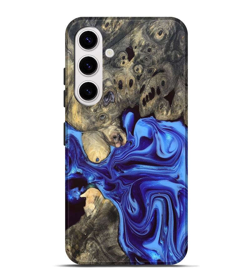 Galaxy S25 Plus Wood Live Edge Phone Case - Noreen (Blue, 832676)