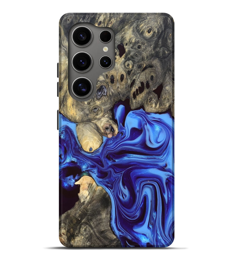 Galaxy S25 Ultra Wood Live Edge Phone Case - Noreen (Blue, 832676)
