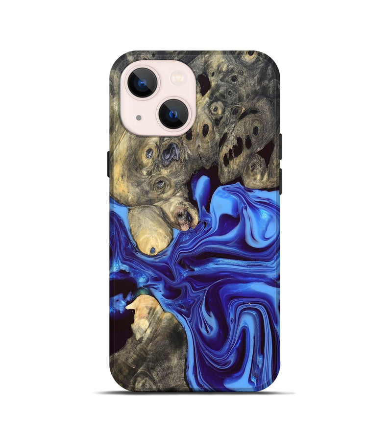iPhone 13 mini Wood Live Edge Phone Case - Noreen (Blue, 832676)